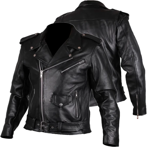 Przejdź do produktu Skórzana kurtka motocyklowa HUSAR RAMONES czarna