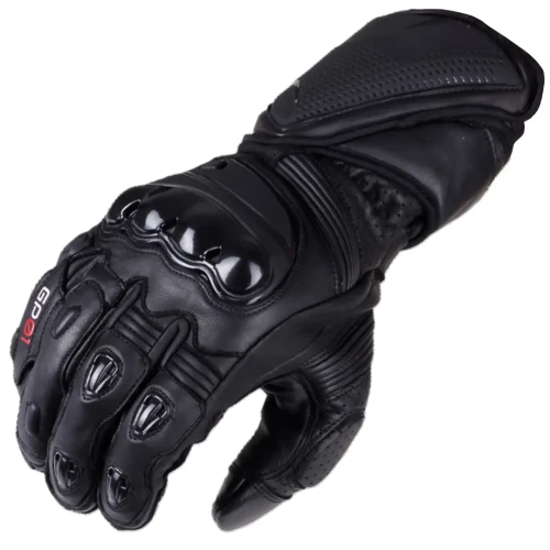 Przejdź do produktu Rękawice motocyklowe HUSAR GP 01 skórzane sportowe czarne